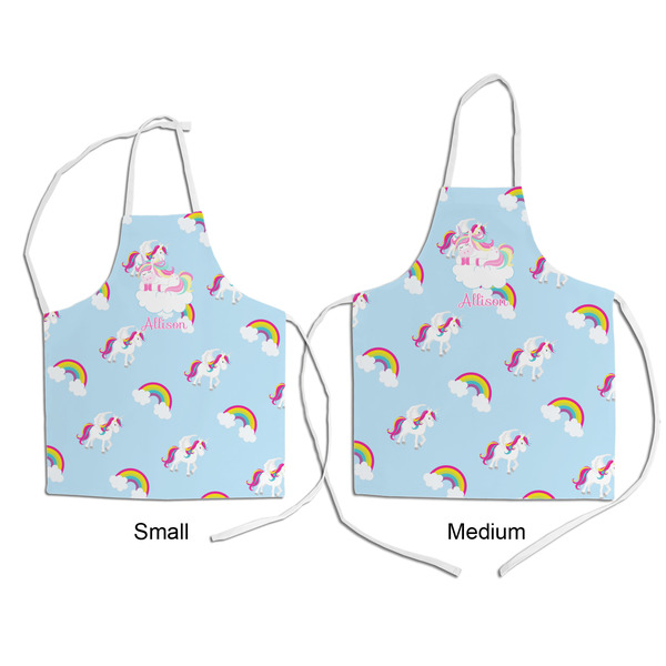 Rainbows and Unicorns Kid's Aprons - Comparison