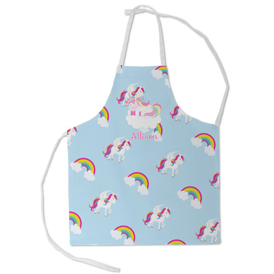 Rainbows and Unicorns Kid's Apron - Small (Personalized)