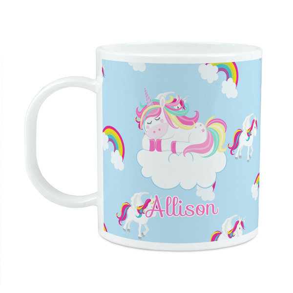 Custom Rainbows and Unicorns Plastic Kids Mug (Personalized)