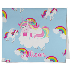 Rainbows and Unicorns Kitchen Towel - Poly Cotton w/ Name or Text