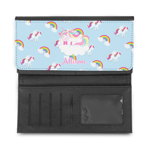 Rainbows and Unicorns Ladies Wallet - Half Way Open