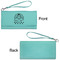 Rainbows and Unicorns Ladies Wallets - Faux Leather - Teal - Front & Back View