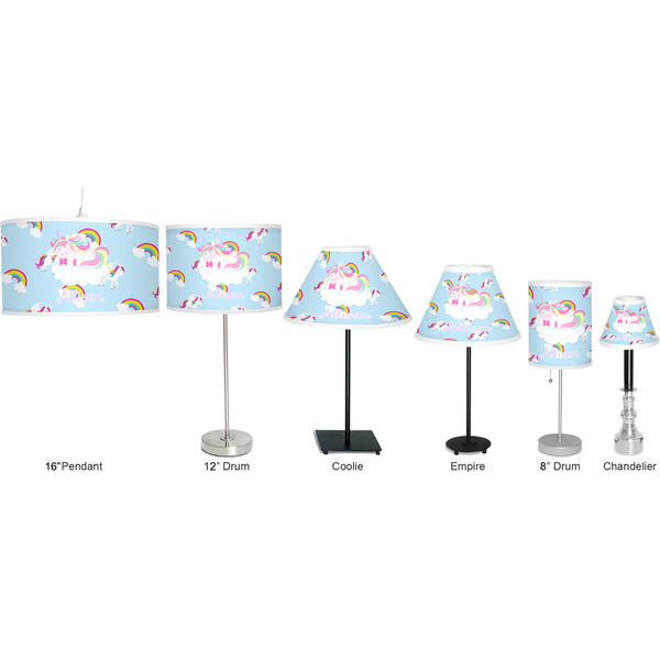 Rainbows and Unicorns Lamp Full View Size Comparison