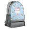 Rainbows and Unicorns Large Backpack - Gray - Angled View