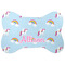 Rainbows and Unicorns Bone Shaped Dog Food Mat (Personalized)