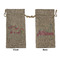 Rainbows and Unicorns Large Burlap Gift Bag - Front & Back (Personalized)