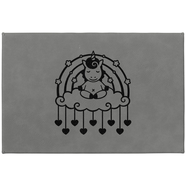 Rainbows and Unicorns Large Engraved Gift Box with Leather Lid - Approval