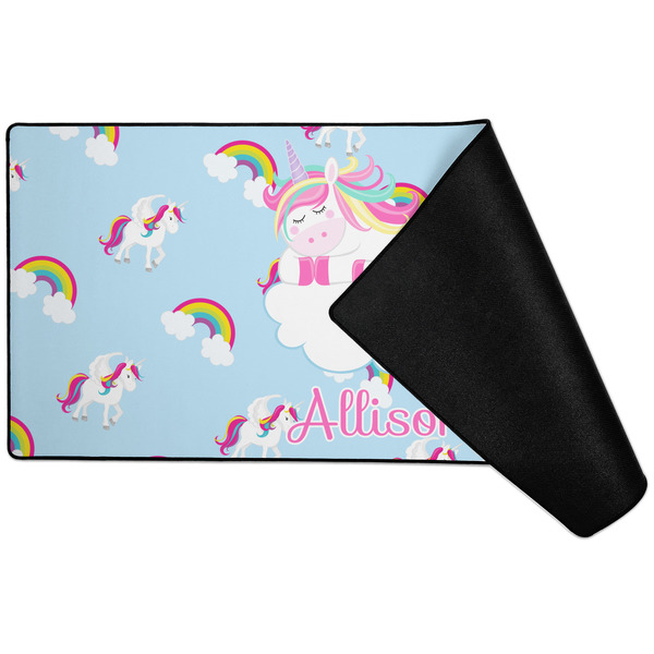 Rainbows and Unicorns Large Gaming Mats - FRONT W/ FOLD