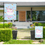 Rainbows and Unicorns Large Garden Flag - Single Sided (Personalized)