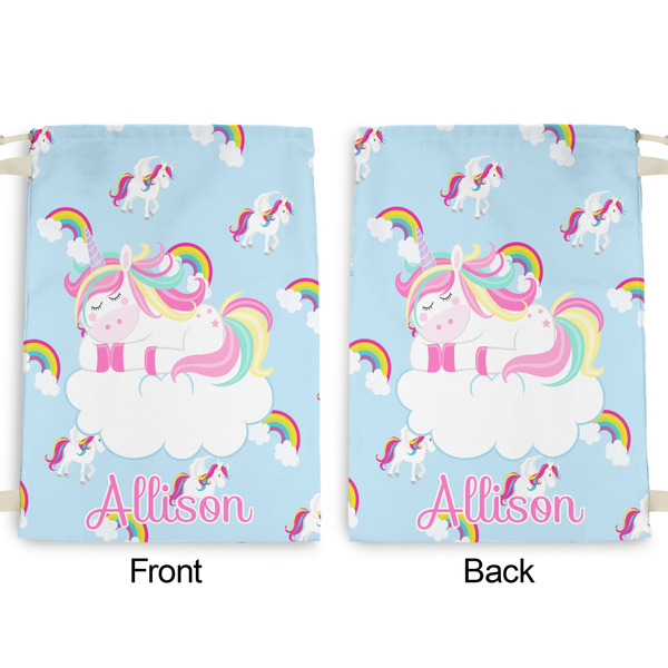 Rainbows and Unicorns Large Laundry Bag - Front & Back View