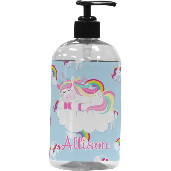 Custom Rainbows and Unicorns Plastic Soap / Lotion Dispenser (Personalized)