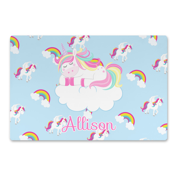 Custom Rainbows and Unicorns Large Rectangle Car Magnet (Personalized)