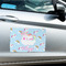 Rainbows and Unicorns Large Rectangle Car Magnets- In Context