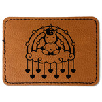 Rainbows and Unicorns Faux Leather Iron On Patch - Rectangle