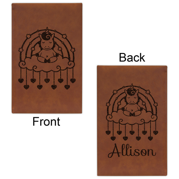 Rainbows and Unicorns Leatherette Sketchbooks - Small - Double Sided - Front & Back View