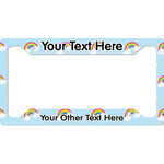 Rainbows and Unicorns License Plate Frame - Style A (Personalized)