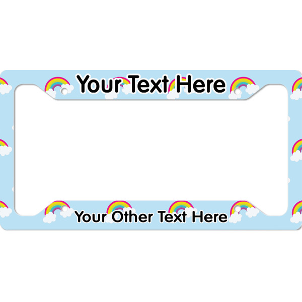 Custom Rainbows and Unicorns License Plate Frame - Style A (Personalized)