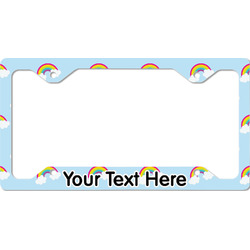 Rainbows and Unicorns License Plate Frame - Style C (Personalized)