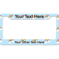 Rainbows and Unicorns License Plate Frame - Style B (Personalized)