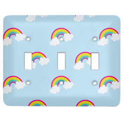 Rainbows and Unicorns Light Switch Cover (3 Toggle Plate)