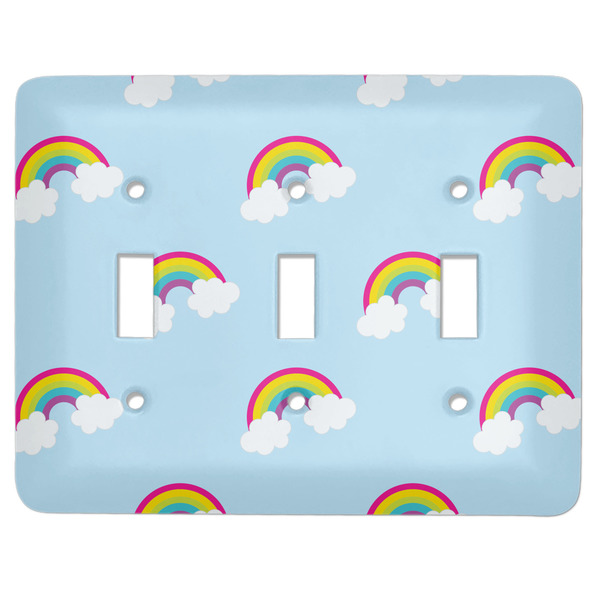 Custom Rainbows and Unicorns Light Switch Cover (3 Toggle Plate)