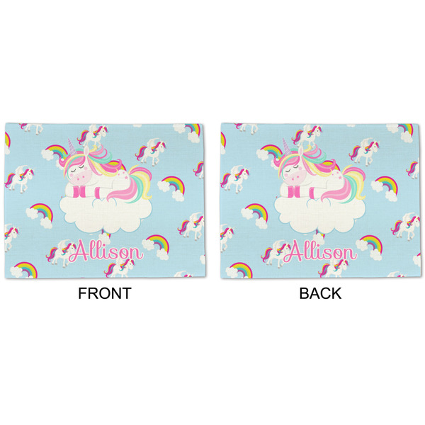 Rainbows and Unicorns Linen Placemat - APPROVAL (double sided)