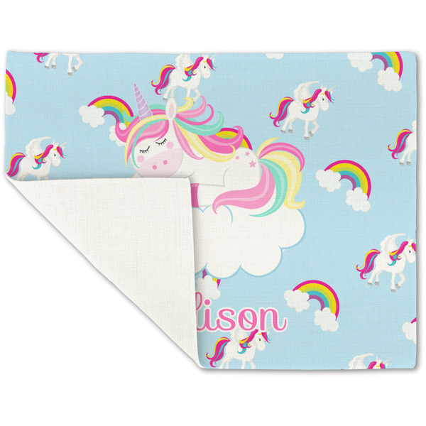 Rainbows and Unicorns Linen Placemat - Folded Corner (single side)