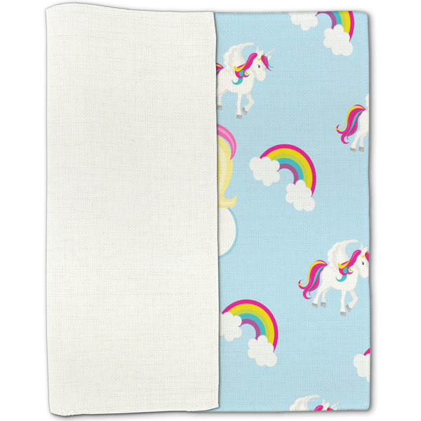 Rainbows and Unicorns Linen Placemat - Folded Half