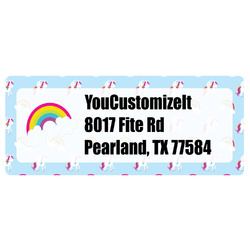 Rainbows and Unicorns Return Address Labels (Personalized)