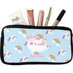 Rainbows and Unicorns Makeup / Cosmetic Bag - Small w/ Name or Text