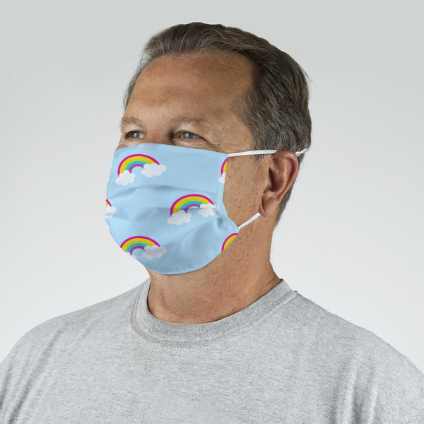 Rainbows and Unicorns Mask - Quarter View on Guy