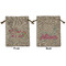 Rainbows and Unicorns Medium Burlap Gift Bag - Front & Back (Personalized)