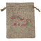 Rainbows and Unicorns Medium Burlap Gift Bag - Front