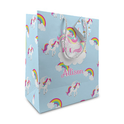 Rainbows and Unicorns Medium Gift Bag (Personalized)
