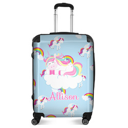 Rainbows and Unicorns Suitcase - 24" Medium - Checked (Personalized)