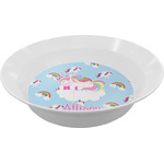 Rainbows and Unicorns Melamine Bowl - 12 oz (Personalized)