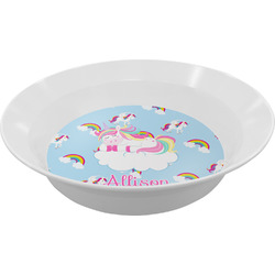Rainbows and Unicorns Melamine Bowl (Personalized)