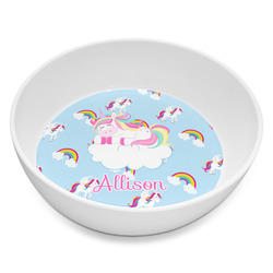 Rainbows and Unicorns Melamine Bowl - 8 oz (Personalized)