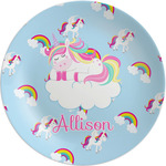 Rainbows and Unicorns Melamine Plate - 10" (Personalized)