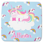 Rainbows and Unicorns Memory Foam Bath Mat - 48"x48" w/ Name or Text