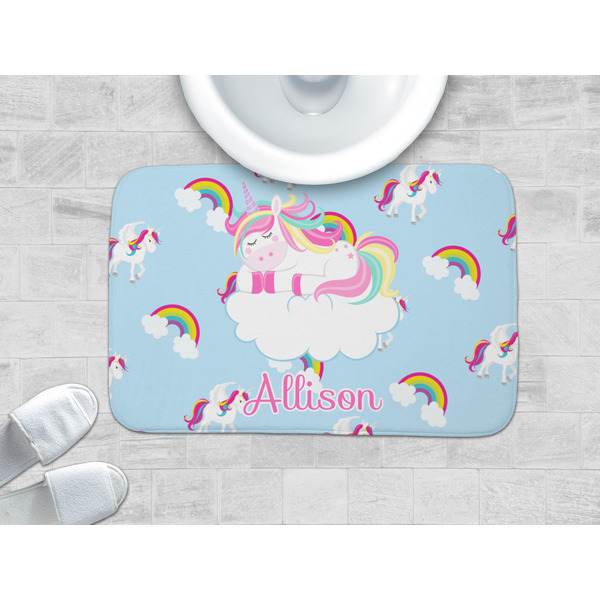 Rainbows and Unicorns Memory Foam Bath Mat - LIFESTYLE 34x21