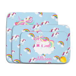 Rainbows and Unicorns Memory Foam Bath Mat (Personalized)