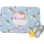 Rainbows and Unicorns Memory Foam Bath Mat (Personalized)