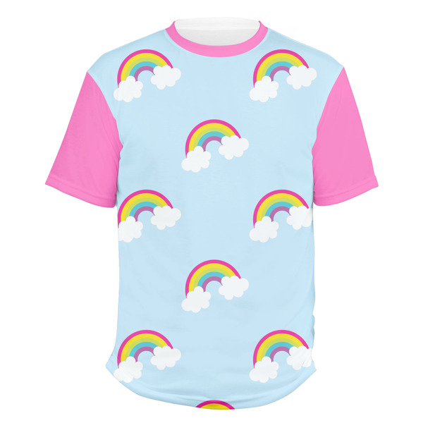 Custom Rainbows and Unicorns Men's Crew T-Shirt - Large