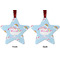 Rainbows and Unicorns Metal Star Ornament - Front and Back