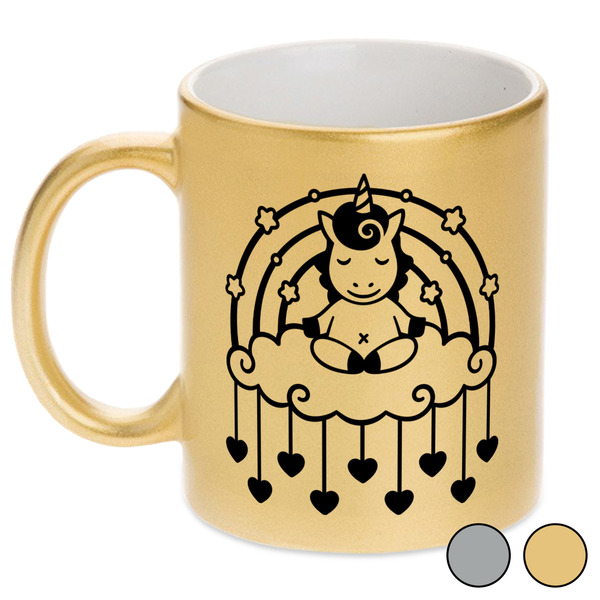 Rainbows and Unicorns Metallic Mugs