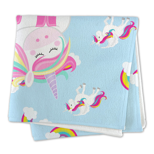 Rainbows and Unicorns Microfiber Dish Rag - FOLDED (square)
