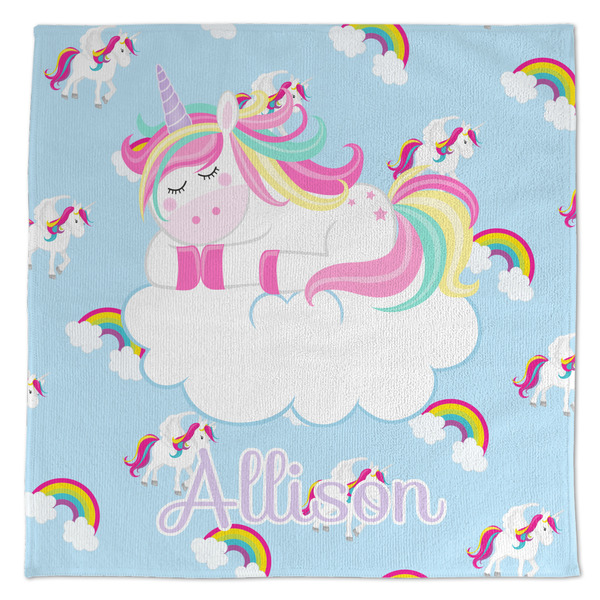 Custom Rainbows and Unicorns Microfiber Dish Towel (Personalized)