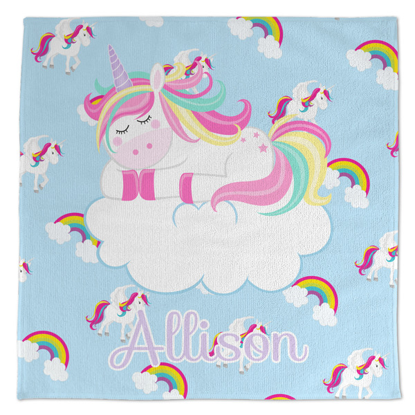 Custom Rainbows and Unicorns Microfiber Dish Towel (Personalized)