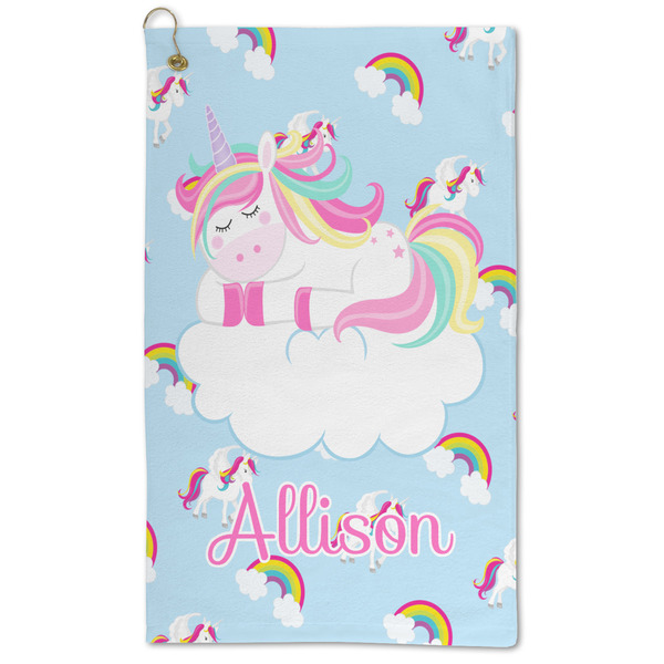 Custom Rainbows and Unicorns Microfiber Golf Towel (Personalized)